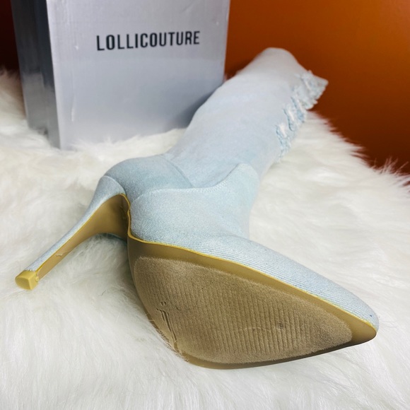 Blue Demin thigh boot - Picture 2 of 2